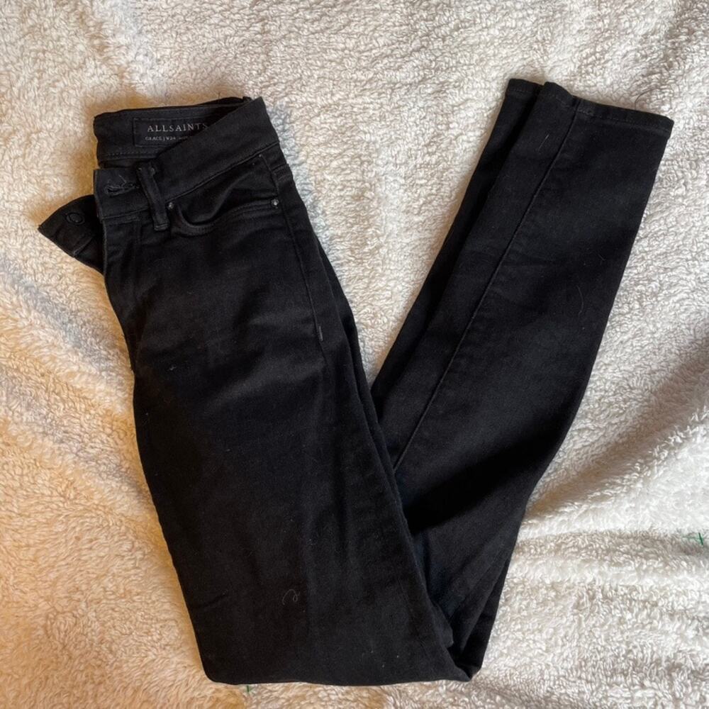 ALLSAINTS Grace 24 Skinny‎ Black Jeans